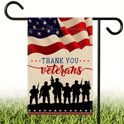 Thank You Veterans Garden Flag - Patriotic Outdoor Decor