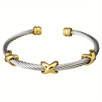Modern X-Cross Design Bracelet