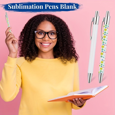 20-Pack Sublimation Pens Kit: DIY Blank Pens with Thank You Cards and Pen Pouch