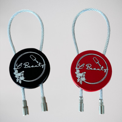 10-Pack Metal Cable Keychain with Engraved Logo: Ideal for Corporate Gifts
