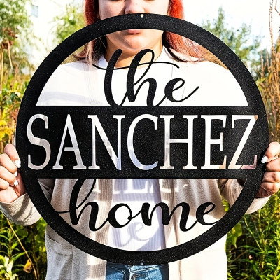 Personalized Metal Wall Art - Family Name, Home Decor
