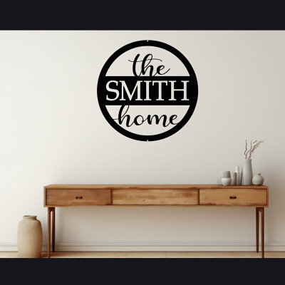 Personalized Metal Wall Art - Family Name, Home Decor