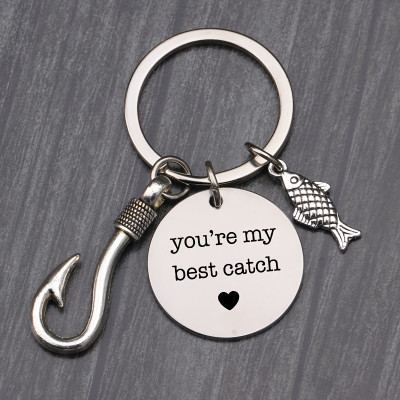 Personalized Fishing Keychain - "You're My Best Catch"