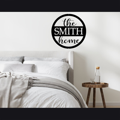 Personalized Metal Wall Art - Family Name, Home Decor