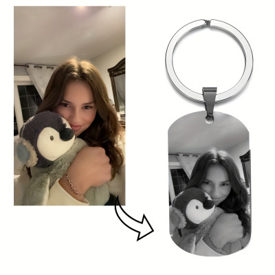 Personalized Photo Dog Tag Necklace - Custom Memorial, Men's Jewelry