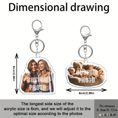 Create Your Own Design Acrylic Custom Photo Keychains