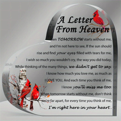 Heartfelt Heaven's Message: Memorial Keepsake