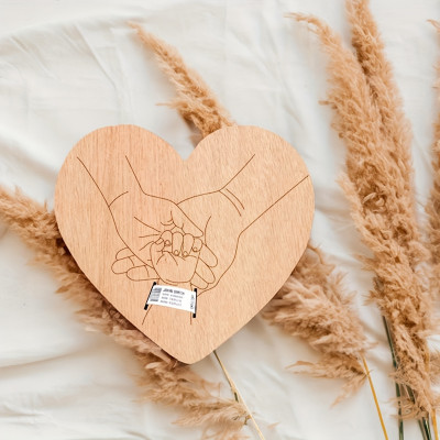 Engraved Personalized Newborn Hospital Bracelet Keepsake Board
