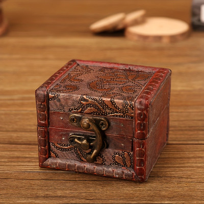 Mini Vintage Wooden Treasure Chest - Unique and Decorative Storage Box for Jewelry, Keepsakes, or Candy