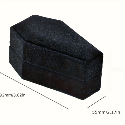Gothic Coffin Velvet Jewelry Box - Unique Storage for Necklaces, Earrings, and Rings