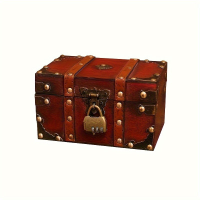 Hidden Treasures: Vintage Wooden Chest with Combination Lock