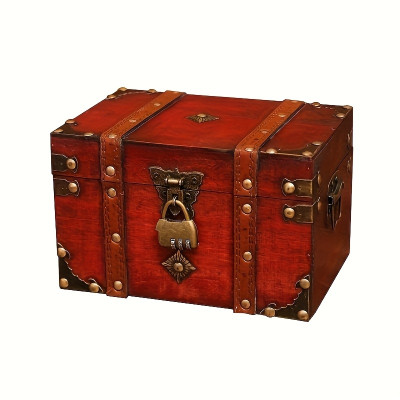 Hidden Treasures: Vintage Wooden Chest with Combination Lock