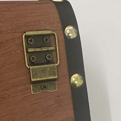 Rustic Wooden Treasure Chest Money Bank with Lock