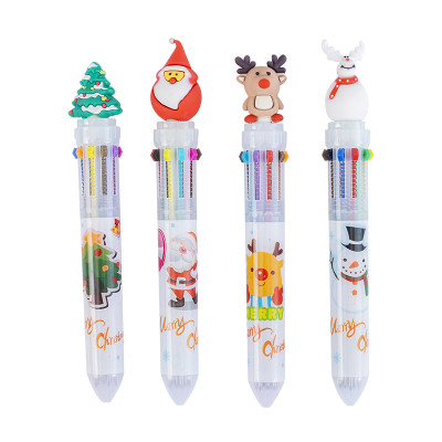 10-Pack Christmas Multicolor Ballpoint Pens: Festive Writing Fun Party Favors