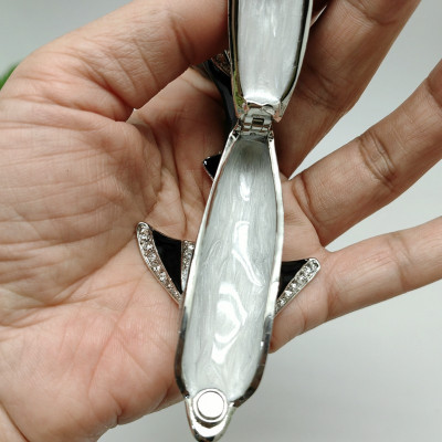 Shark Jewelry Box, Magnetic Closure, Metal Figurine