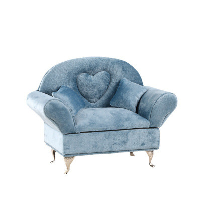 Cute Heart-Shaped Velvet Sofa Jewelry Storage Box