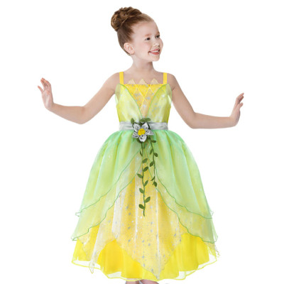 Belle Dress Princess Costume Yellow Party Fancy Gowns Halloween Cosplay Dress up