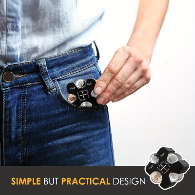 4-Slot Silicone Coin Organizer - Perfect for US Coins, Car, and Shopping