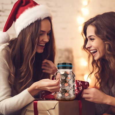Digital Counting Money Jar - Automatically Tracks Your Savings