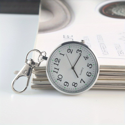 Engravable Vintage-Style Pocket Watch Keychain