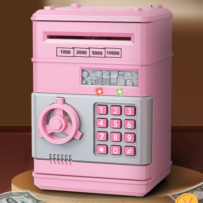 Electronic Password-Protected Money Safe Box with Automatic Bill Swallower