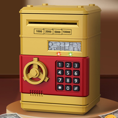 Electronic Password-Protected Money Safe Box with Automatic Bill Swallower