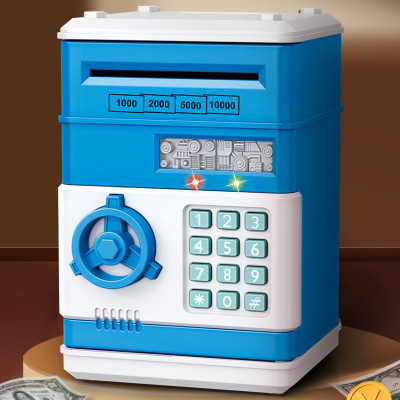 Electronic Password-Protected Money Safe Box with Automatic Bill Swallower