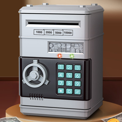 Electronic Password-Protected Money Safe Box with Automatic Bill Swallower