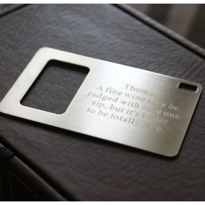 Laser-Engravable Stainless Steel Beer Opener – Credit Card Size, Customizable EDC Tool for Camping, Gifts