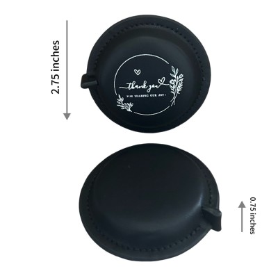 6-Pack Elegant Leather Thank-You Tape Measure – Wedding Favors, Bridal Gifts, 1.5m/59" Retractable, Premium Leather Case