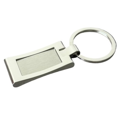 20 Pack Engravable Polished Nickel Keychains - Bulk Corporate Gifts, 3 Shapes w/ Blank Stainless Steel Laser Plate