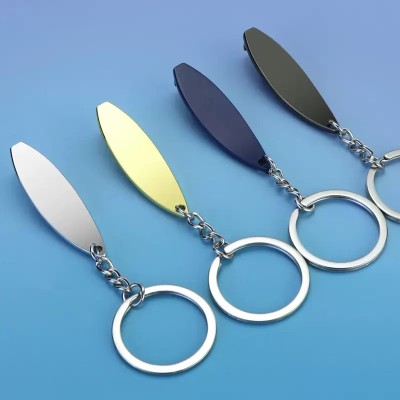 Personalized Surfboard Shaped Keychain Bottle Opener - Engraved Metal Tailgate & Beach Essential