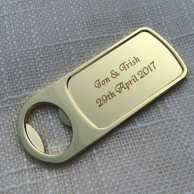 Custom Beer Opener – Laser Engraved Gift (Rose Gold/Gold) – 7cm Elegant Bar Tool for Weddings, Groomsmen & Brew Enthusiasts