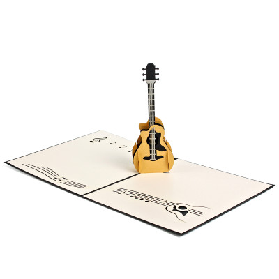 Pop Up Greeting Cards - Guitar, Birthday Card for Him, Boyfriend, Teacher, Student, Musician, Guitar Lover, Congratulation Card