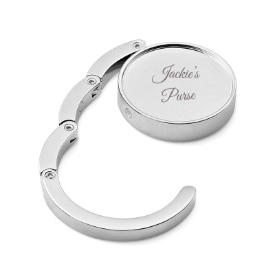 Personalized Heart Folding Shoulder Handbag Purse Hook Table Hanger