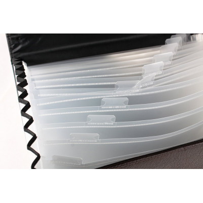 Personalized Faux Leather File Organizer Expendable Document Holder for Men A4 Letter Size Business File Folder with 13 Pockets Engraved