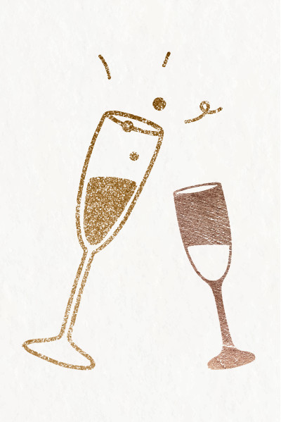 Unique champagne glasses
