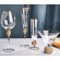 Rhinestone Gold Rim Design Wine Glass