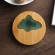 Lake Art Set of 4 Decorative Bamboo Coasters 3.5 inch Table Centerpiece
