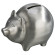 Engraved Pewter Piggy Bank - Personalized Keepsake Piglet Coin Bank for Children