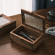 Vintage Wooden Storage Boxes with Glass Lids