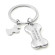 10 Pack Personalized Pet Bone Keychain - Custom Engraved Dog Bone Key Ring with Cute Dog Charm, Gift for Pet Lovers