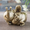 Bronze Bee Metal Piggy Bank Cash Box - Antique Coin Savings Box for Kids