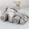 Engravable Pewter Racing Car Kids Metal Coin Bank - Retro Formula One Coin Bank for Children