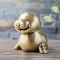 Baby Sea Lion Metal Bank - Engravable Piggy Bank for Kids with Antique Gold Finish