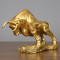 Brass Wall Street Bull Statue for Desk