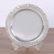 Silver Plate with Ornate Floral Design – Engravable Decorative Plate for Awards, Ceremonies, Special Occasions, and Home Décor – Personalized Gift