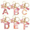 Personalized Initial Keychain with Cute Butterfly and Tassel Charm