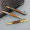 Engraved Premium Brass & Pearwood Bolt Action Ballpoint Pen