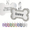 Personalized Glitter Bone Dog Tag: Engraved ID Tag for Pets